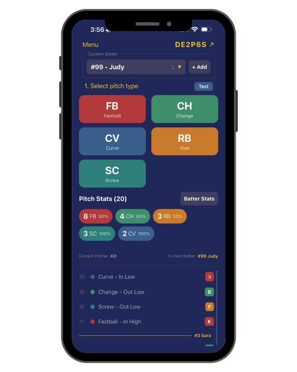 The Pitch Signal app on a phone