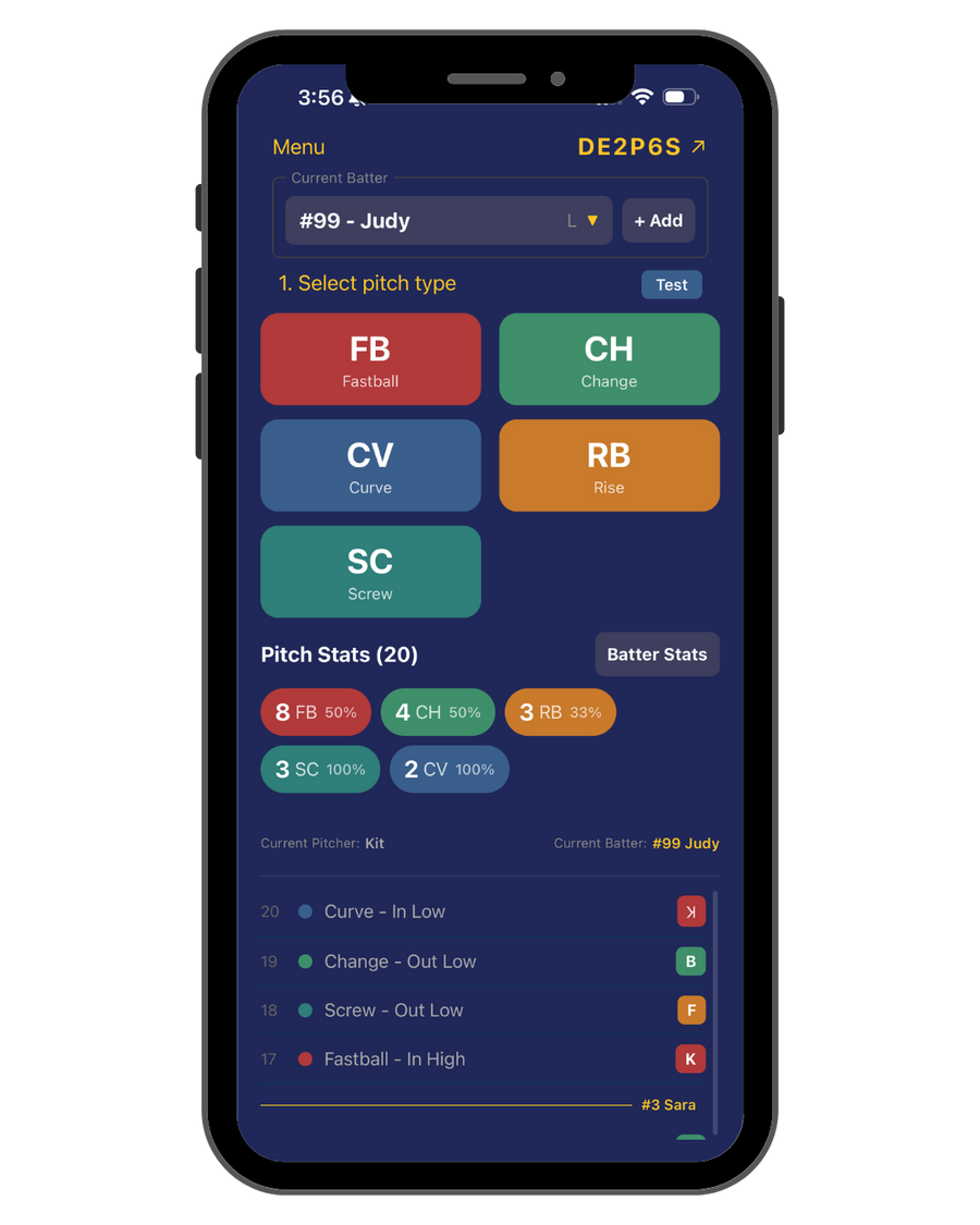 The Pitch Signal app on a phone